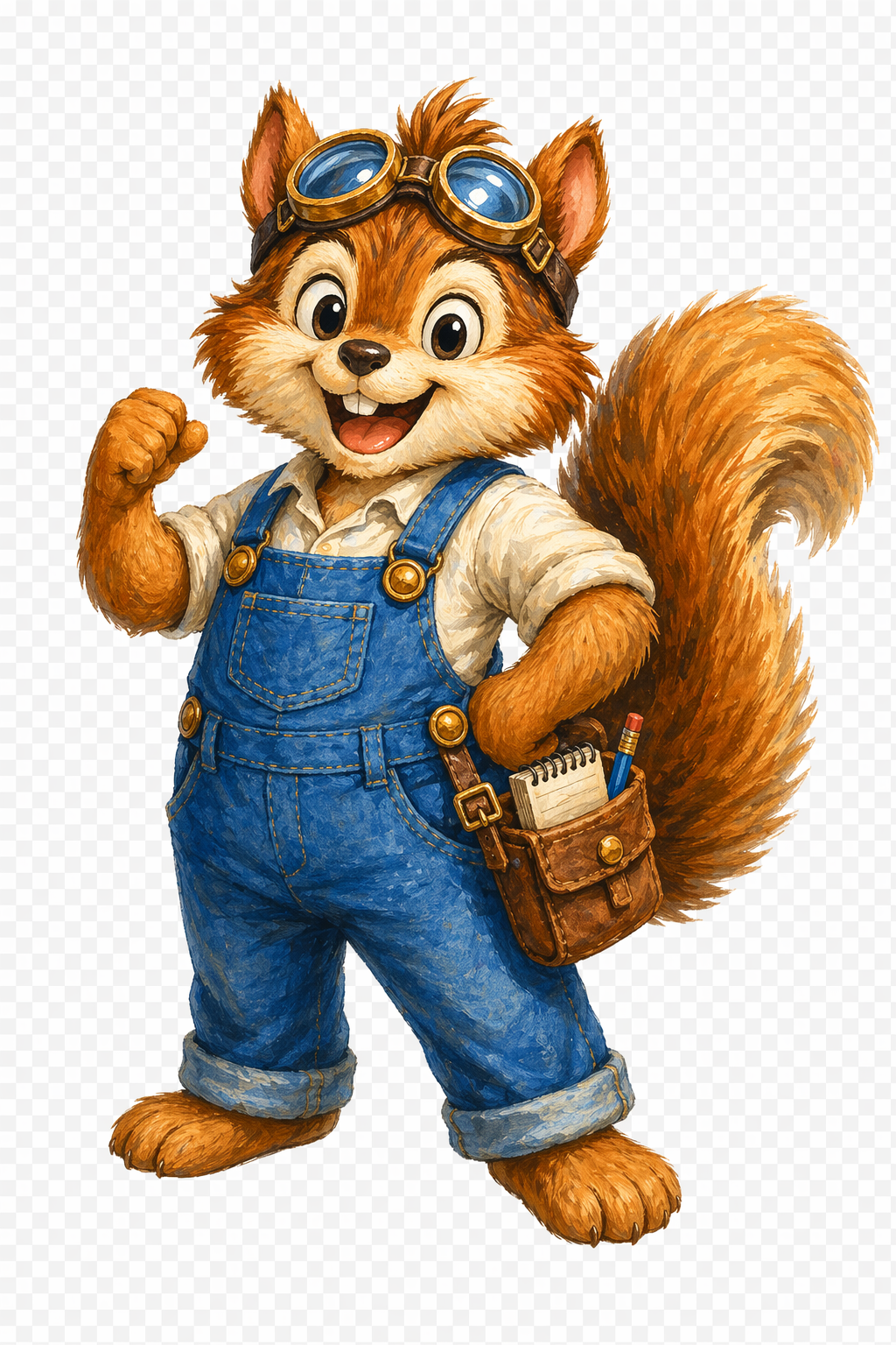 Nutty Nutwobble isolated character render